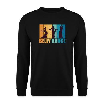 Danse du ventre Danseuse du ventre Vintage Danseur Cadeau - Sweat-shirt Unisexe - noir - Devant - Alina (178cm) & Michal (187cm)