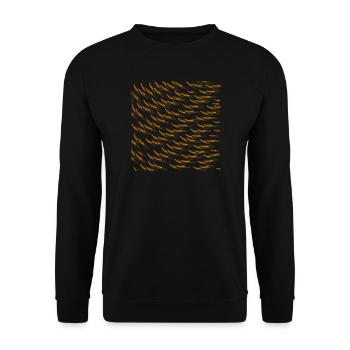 pflanzenmuster sommerlich, gerstenmuster - Unisex Pullover - Schwarz - Vorne - Alina (178cm) & Michal (187cm)
