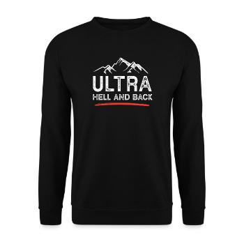 Ultra – Hell and Back - Unisex Sweatshirt - black - Front - Alina (178cm) & Michal (187cm)