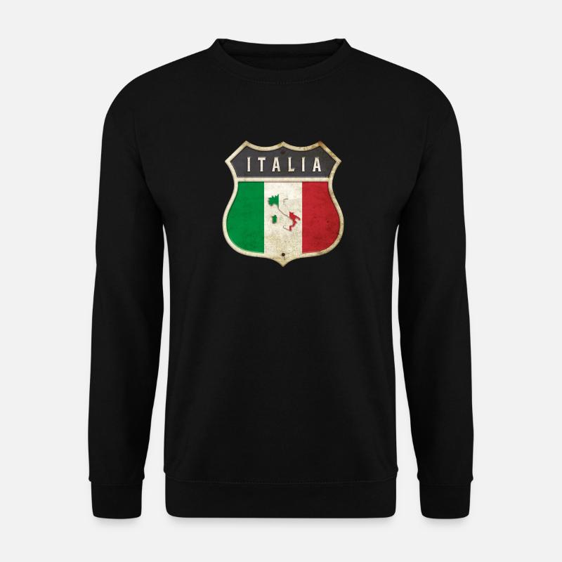 Italien Wappen Flaggen Design - Unisex Pullover - Schwarz