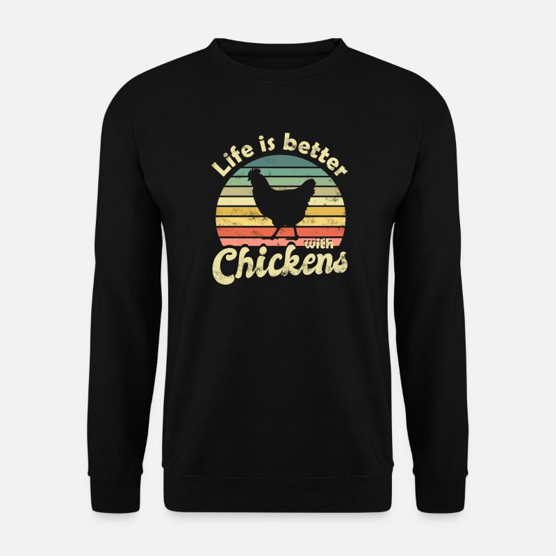 Chicken Chickens - Unisex Sweatshirt - black