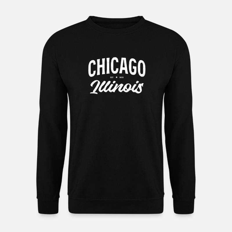 Collection de Lettrage de Chicago - Sweat-shirt Unisexe - noir