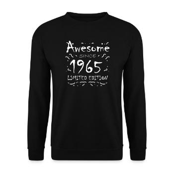 1965 - Born 1965 - Fantastic since 1965 - Unisex Sweatshirt - black - Front - Alina (178cm) & Michal (187cm)
