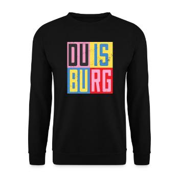 Design de la ville de Duisbourg - Sweat-shirt Unisexe - noir - Devant - Alina (178cm) & Michal (187cm)