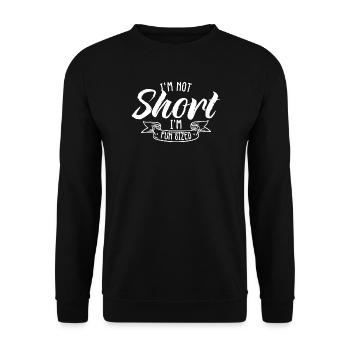 Not Short I'm Fun Sized - Unisex Sweatshirt - black - Front - Alina (178cm) & Michal (187cm)