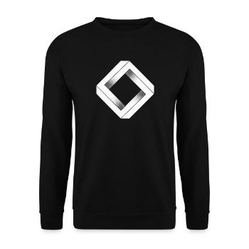 Losange impossible blanc - Sweat-shirt Unisexe - noir - Devant - Alina (178cm) & Michal (187cm)