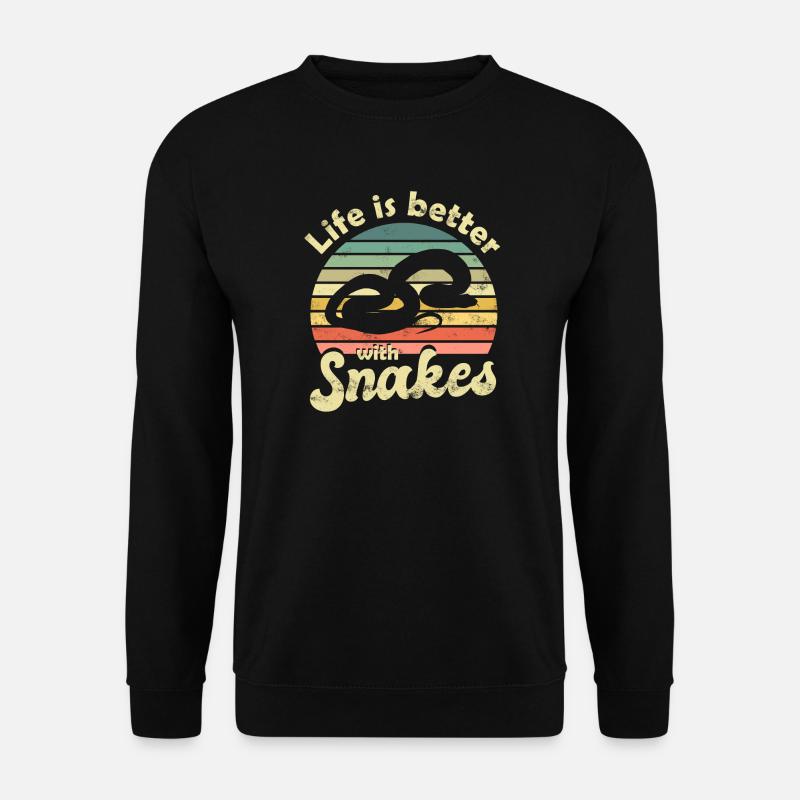 Schlange Schlangen - Unisex Pullover - Schwarz