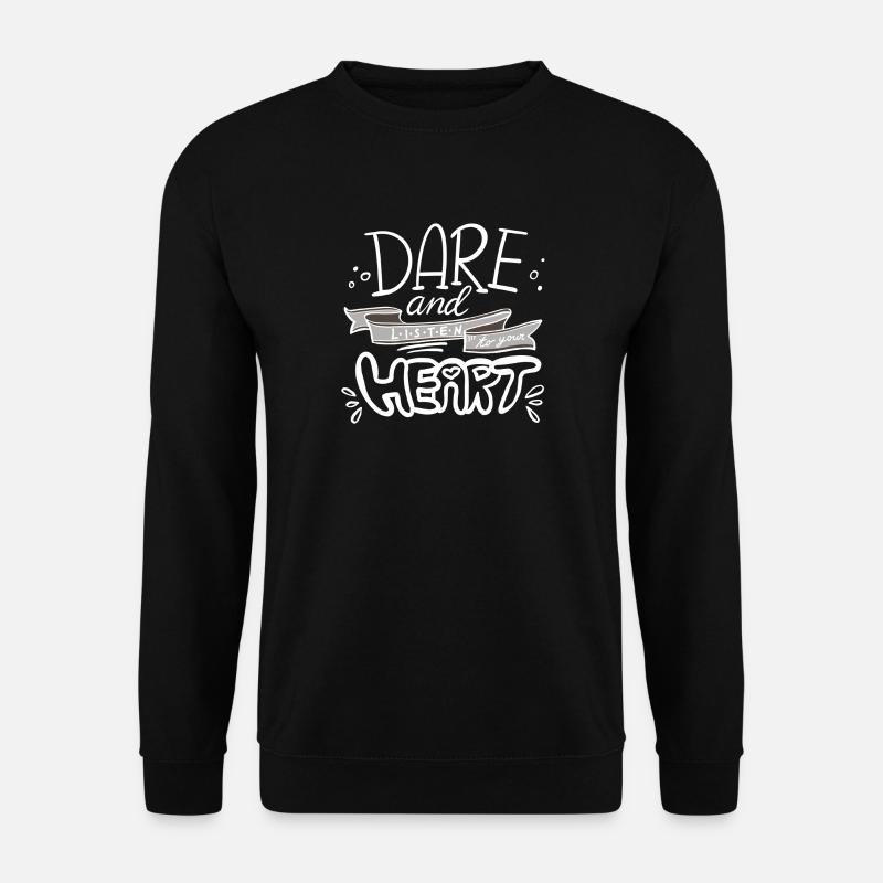 Motivierende Handlettering Botschaft - Unisex Pullover - Schwarz