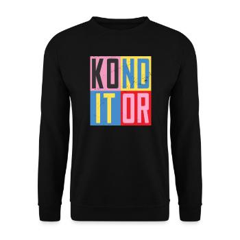 Pastry Chef Design - Unisex Sweatshirt - black - Front - Alina (178cm) & Michal (187cm)