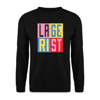 Lagerist Design - Unisex Pullover - Schwarz - Vorne - Alina (178cm) & Michal (187cm)