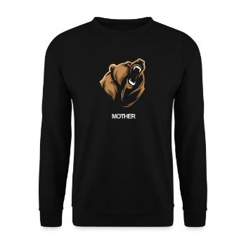 Mother's Day Bear Family Love Mom Shirt - Unisex Sweatshirt - black - Front - Alina (178cm) & Michal (187cm)