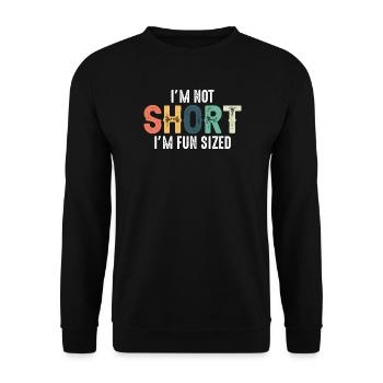 Typographie de taille amusante non courte - Sweat-shirt Unisexe - noir - Devant - Alina (178cm) & Michal (187cm)