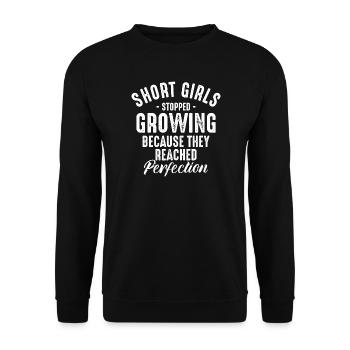 Short Girls Reached Perfection - Unisex Sweatshirt - black - Front - Alina (178cm) & Michal (187cm)