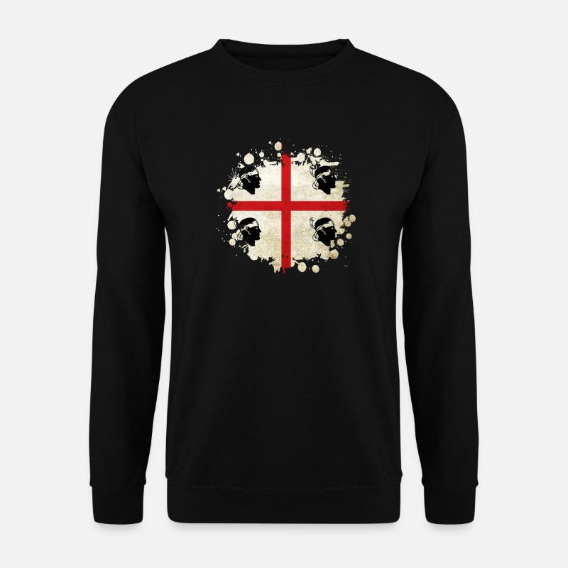 Sardinien Vintage Flaggen Design - Unisex Pullover - Schwarz