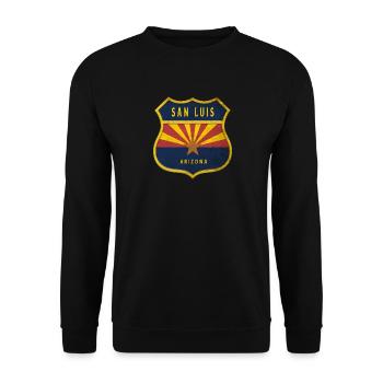 Design du blason du drapeau de San Luis Arizona - Sweat-shirt Unisexe - noir - Devant - Alina (178cm) & Michal (187cm)