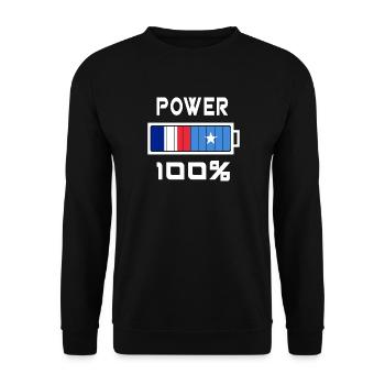 Somalia and France Power 100% - Unisex Sweatshirt - black - Front - Alina (178cm) & Michal (187cm)