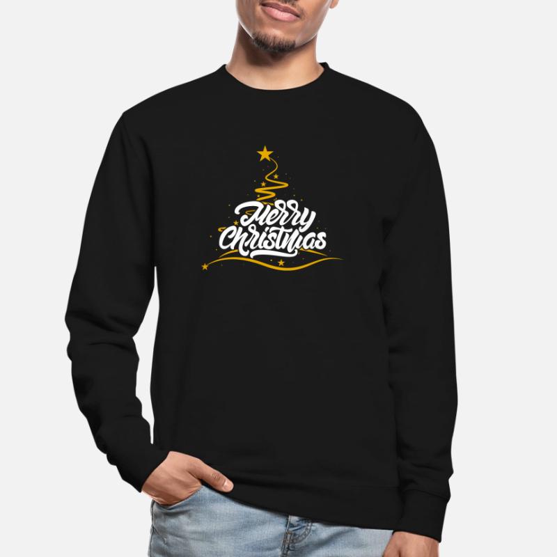 Merry Christmas Script Tree Unisex Sweatshirt