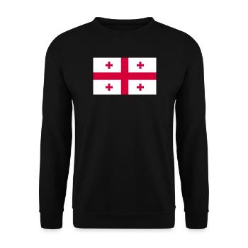 Drapeau de la Géorgie - Sweat-shirt Unisexe - noir - Devant - Alina (178cm) & Michal (187cm)