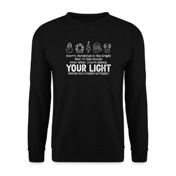 Joyeux Noël - Sweat-shirt Unisexe - noir - Devant - Alina (178cm) & Michal (187cm)