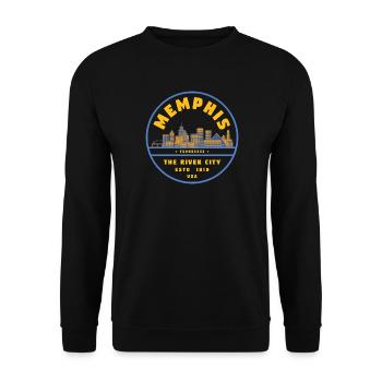 Memphis USA - Unisex Sweatshirt - black - Front - Alina (178cm) & Michal (187cm)