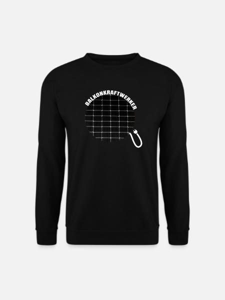 Balkonkraftwerker PV Anlage Stromerzeuger Umwelt - Unisex Pullover - Schwarz