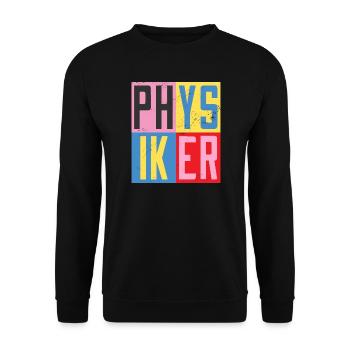 Physiker Design - Unisex Pullover - Schwarz - Vorne - Alina (178cm) & Michal (187cm)