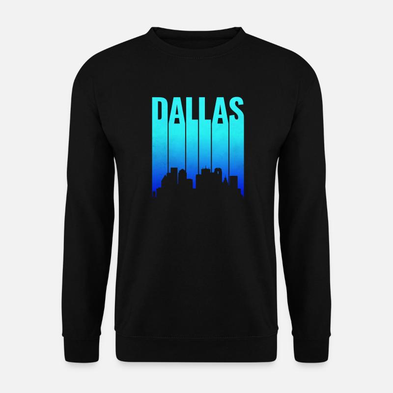 Dallas Skyline Gradient Typography - Unisex Sweatshirt - black