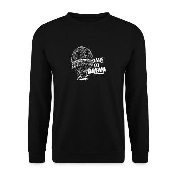 Dare To Dream - Unisex Sweatshirt - black - Front - Alina (178cm) & Michal (187cm)