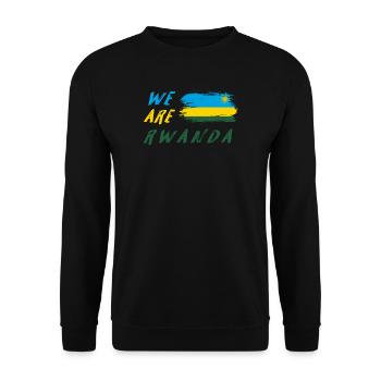Wir sind Ruanda - Unisex Pullover - Schwarz - Vorne - Alina (178cm) & Michal (187cm)
