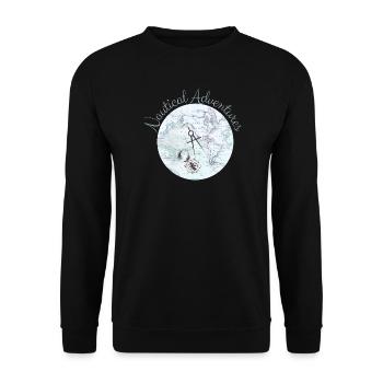 Nautical Adventures - Sailing Cruising Apparel - Unisex Pullover - Schwarz - Vorne - Alina (178cm) & Michal (187cm)