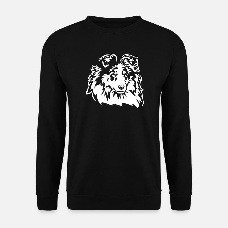 Sheltie Head "Black Edition" - Unisex Sweatshirt - black
