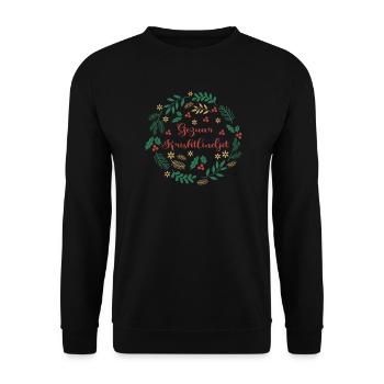 Gezuar Krishtlindjet Merry Christmas Merry Christmas - Unisex Sweatshirt - black - Front - Alina (178cm) & Michal (187cm)