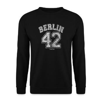 Berlin 42 Tempelhof - Sweat-shirt Unisexe - noir - Devant - Alina (178cm) & Michal (187cm)