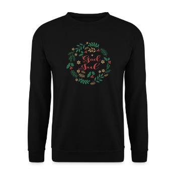 Merry Christmas T-Shirt God Jul Merry Christmas - Unisex Sweatshirt - black - Front - Alina (178cm) & Michal (187cm)