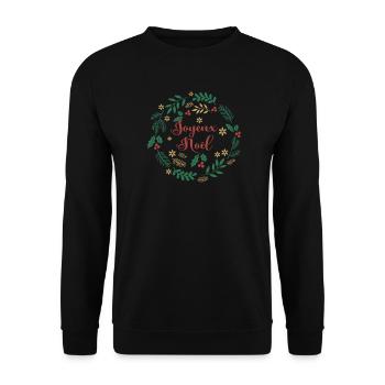 t-shirt joyeux noel frohe Weihnachten Merry Christmas - Unisex Sweatshirt - black - Front - Alina (178cm) & Michal (187cm)