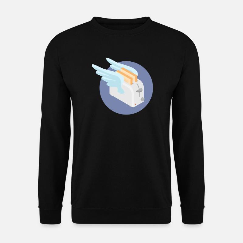 Fliegender Toaster - Unisex Pullover - Schwarz
