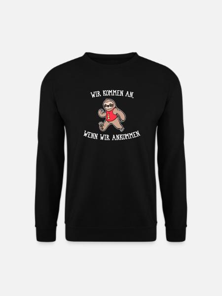 Tier Schneckentempo Statement Faultier Zoo - Unisex Pullover - Schwarz