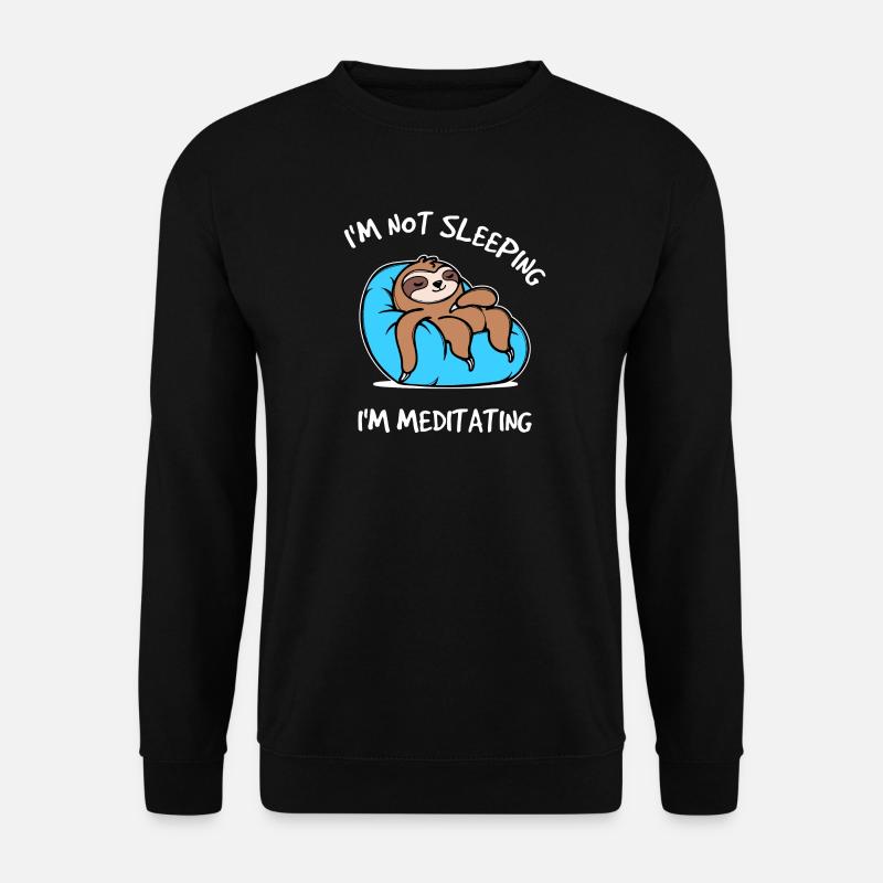 Schlafen Statement Tier Faul Urwaldbewohner Relax - Unisex Pullover - Schwarz