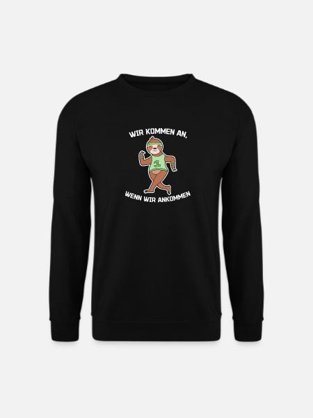 Tier Schneckentempo Urwald Säugetier Zoo Statement - Unisex Pullover - Schwarz