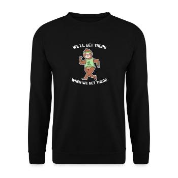 Cool Sloth Animal Statement Mammal Zoo Slow - Sweat-shirt Unisexe - noir - Devant - Alina (178cm) & Michal (187cm)