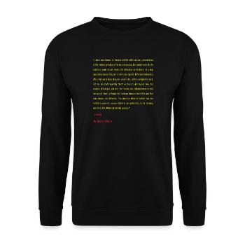 Aristotle Metaphysics Book ten - Unisex Sweatshirt - black - Front - Alina (178cm) & Michal (187cm)