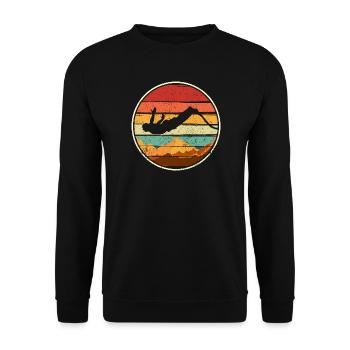 Cercle de plongée au sommet du coucher du soleil - Sweat-shirt Unisexe - noir - Devant - Alina (178cm) & Michal (187cm)