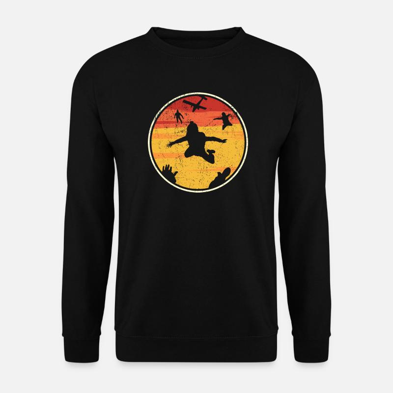 Skydiver Circle bei Sonnenuntergang - Unisex Pullover - Schwarz