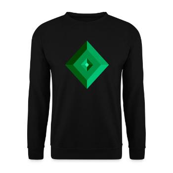 Forme géométrique 3D - Sweat-shirt Unisexe - noir - Devant - Alina (178cm) & Michal (187cm)