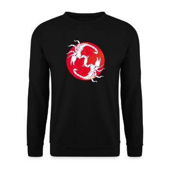 Scorpios - Letter S - Unisex Sweatshirt - black - Front - Alina (178cm) & Michal (187cm)