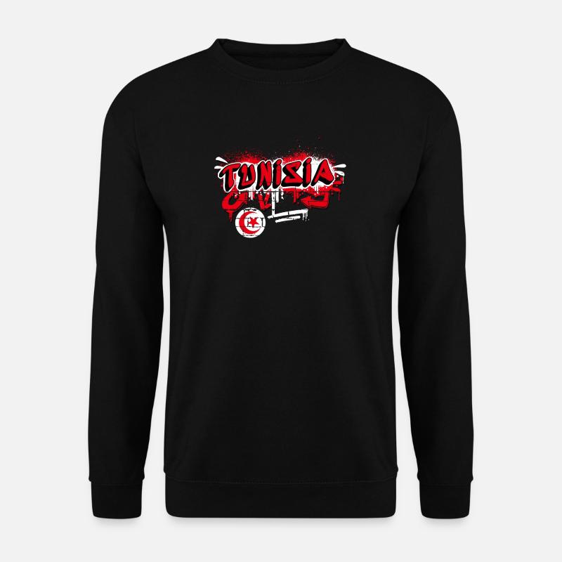Design du drapeau graffiti de la Tunisie - Sweat-shirt Unisexe - noir