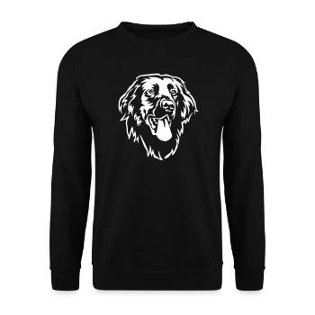 Flat-coated Retriever Head "Black Edition" - Unisex Sweatshirt - black - Front - Alina (178cm) & Michal (187cm)