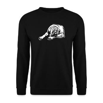 Deutsch Mastiff "Black Edition" - Unisex Sweatshirt - black - Front - Alina (178cm) & Michal (187cm)