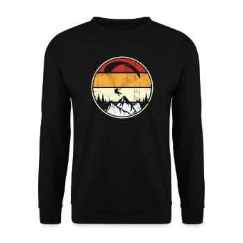 Sunset Peaks Eagle Circle - Unisex Sweatshirt - black - Front - Alina (178cm) & Michal (187cm)