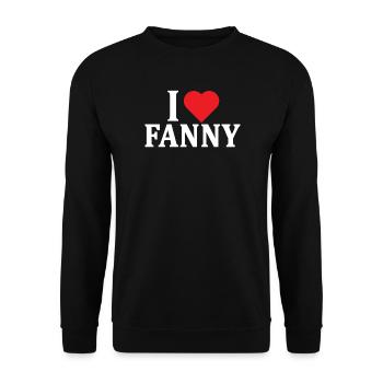 T-Shirt Ich liebe Fanny T-Shirt Geschenkidee - Unisex Pullover - Schwarz - Vorne - Alina (178cm) & Michal (187cm)